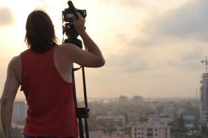 Filming sunsets in Lagos